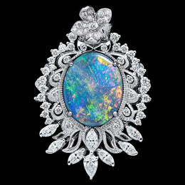 2.68 Ct Main Oval Shaped Diamond Brooch Marquise Pear & Round Diamond Use For Brooch Men Engagement Brooch Lab Created Brooch 