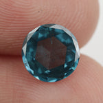 blue colour elegant round diamond wedding rings with brilliant sparkle