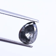 Loose pear cut salt and pepper diamond, pear bezel diamond ring, pear diamond bracelet, and mens diamond and black diamond rings with lab diamonds and may birthstone.