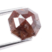 1.51 carat natural loose Asscher cut brownish red diamond square step cut stone for custom jewelry

