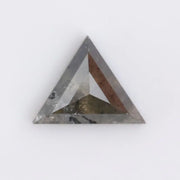 0.45 Ct trillion cut natural diamond in black and brown rare soft tones with geometric brilliance for luxury jewelry
