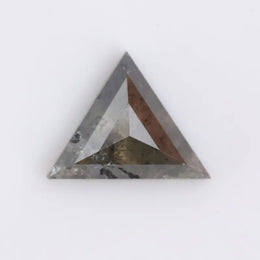 0.45 Ct trillion cut natural diamond in black and brown rare soft tones with geometric brilliance for luxury jewelry