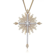 4.94 Ct Round Brillant Cut Diamond Lab Grown Diamond 14K Yellow Gold Plated Diamond Pendle Use For Jewerly Women Unique Design Wedding Necklace 