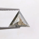 0.45 Ct trillion cut natural diamond in black and brown rare soft tones with geometric brilliance for luxury jewelry