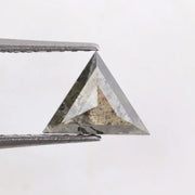 0.45 Ct trillion cut natural diamond in black and brown rare soft tones with geometric brilliance for luxury jewelry