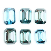 Emerald cut blue green lab grown diamond CVD loose stone, fancy blue lab diamond perfect for solitaire ring and fine jewelry design