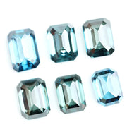 Emerald cut blue green lab grown diamond CVD loose stone, fancy blue lab diamond perfect for solitaire ring and fine jewelry design
