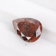 1.78 Ct brown pear cut natural diamond with soft earthy tone and elegant teardrop shape for understated luxury jewelry