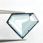 blue color sparkling trillion diamond wedding rings for couples