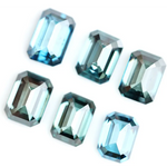Emerald cut blue green lab grown diamond CVD loose stone, fancy blue lab diamond perfect for solitaire ring and fine jewelry design