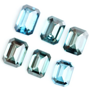 Emerald cut blue green lab grown diamond CVD loose stone, fancy blue lab diamond perfect for solitaire ring and fine jewelry design