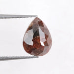1.78 Ct brown pear cut natural diamond with soft earthy tone and elegant teardrop shape for understated luxury jewelry