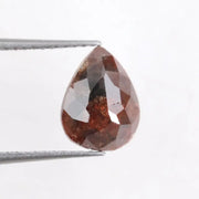 1.78 Ct brown pear cut natural diamond with soft earthy tone and elegant teardrop shape for understated luxury jewelry