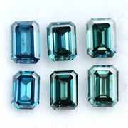 Emerald cut blue green lab grown diamond CVD loose stone, fancy blue lab diamond perfect for solitaire ring and fine jewelry design