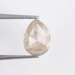 0.69 Ct natural grey brown pear cut diamond with soft earthy tones and elegant teardrop shape for timeless fine jewelry