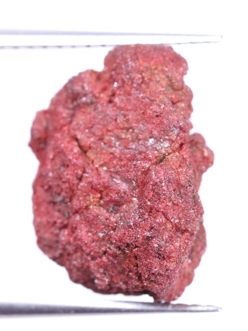 Red natural rough on a white background