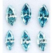 Brilliant blue teal marquise cut lab grown diamond CVD loose stone for luxury engagement rings and custom fine jewelry