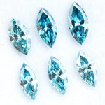 Brilliant blue teal marquise cut lab grown diamond CVD loose stone for luxury engagement rings and custom fine jewelry