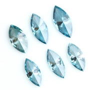 Brilliant blue teal marquise cut lab grown diamond CVD loose stone for luxury engagement rings and custom fine jewelry