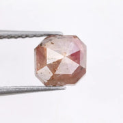 1.10 Ct natural octagon diamond with grey brown and pink tones rare multi-color gemstone for exclusive custom jewelry