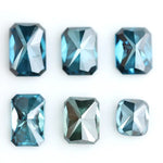 Blue radiant cut lab grown diamond fancy teal CVD rectangular cushion brilliant loose diamond for engagement ring jewelry