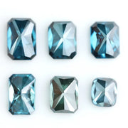 Blue radiant cut lab grown diamond fancy teal CVD rectangular cushion brilliant loose diamond for engagement ring jewelry