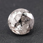 2.90 Ct gray black lab grown diamond round cut loose stone with deep smoky tone and brilliant faceting, ideal for premium custom jewelry or modern engagement ring design.