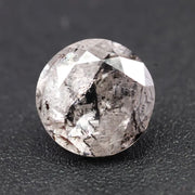 2.90 Ct gray black lab grown diamond round cut loose stone with deep smoky tone and brilliant faceting, ideal for premium custom jewelry or modern engagement ring design.