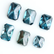 Blue radiant cut lab grown diamond fancy teal CVD rectangular cushion brilliant loose diamond for engagement ring jewelry