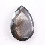 1.33 Ct black and white pear shape lab grown diamond with elegant facets for handmade rings