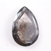 1.33 Ct black and white pear shape lab grown diamond with elegant facets for handmade rings