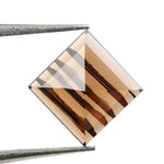 brown color stunning brilliant square cut diamond engagement ring