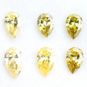 Fancy yellow pear cut lab grown diamond teardrop CVD loose diamond for luxury engagement rings and fine jewelry