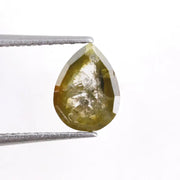 0.57 Ct natural yellow pear cut diamond with radiant golden tone and elegant teardrop shape for artisan luxury jewelry