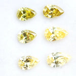 Fancy yellow pear cut lab grown diamond teardrop CVD loose diamond for luxury engagement rings and fine jewelry