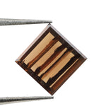 brown color stunning brilliant square cut diamond engagement ring