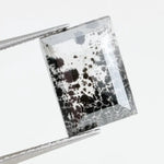 Contemporary lab grown diamond inspired crystal wall art with organic black mineral growth patterns inside a geometric mirrored frame, creating a modern reflective luxury statement piece.