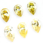 Fancy yellow pear cut lab grown diamond teardrop CVD loose diamond for luxury engagement rings and fine jewelry