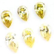 Fancy yellow pear cut lab grown diamond teardrop CVD loose diamond for luxury engagement rings and fine jewelry