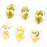 Fancy yellow pear cut lab grown diamond teardrop CVD loose diamond for luxury engagement rings and fine jewelry