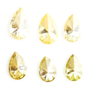 Fancy yellow pear cut lab grown diamond teardrop CVD loose diamond for luxury engagement rings and fine jewelry