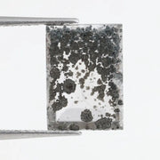 Contemporary lab grown diamond inspired crystal wall art with organic black mineral growth patterns inside a geometric mirrored frame, creating a modern reflective luxury statement piece.