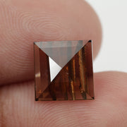 brown color stunning brilliant square cut diamond engagement ring