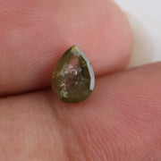 0.57 Ct natural yellow pear cut diamond with radiant golden tone and elegant teardrop shape for artisan luxury jewelry