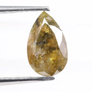 1.19 carat natural loose pear cut yellow diamond fancy color stone for custom engagement ring