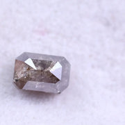 natural radiant cut diamond, asscher cut diamond with baguettes, gray gemstone ring, brown diamond wedding band, brown diamond rug, asscher diamond rings, july birthstone.