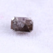 natural radiant cut diamond, asscher cut diamond with baguettes, gray gemstone ring, brown diamond wedding band, brown diamond rug, asscher diamond rings, july birthstone.