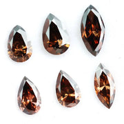 Brown Pear and Marquise Cut Lab Grown Diamonds, Fancy CVD Loose Diamonds for Engagement Rings and Fine Jewelry Design