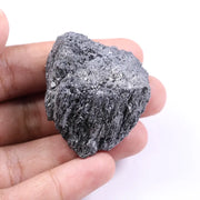 Round black moissanite loose stone with high polish and deep black color