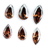 Brown Pear and Marquise Cut Lab Grown Diamonds, Fancy CVD Loose Diamonds for Engagement Rings and Fine Jewelry Design